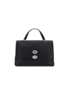 Zanellato Postina Rimboccata Tokyo Small Leather Handbag In Black