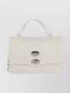 Zanellato Postina Studded Leather Shoulder Bag In White