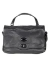 Zanellato Dark Navy Postina Daily Shoulder Bag In Gray