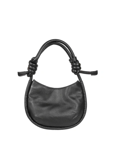 Zanellato Demi Feather Knot Bag In Black