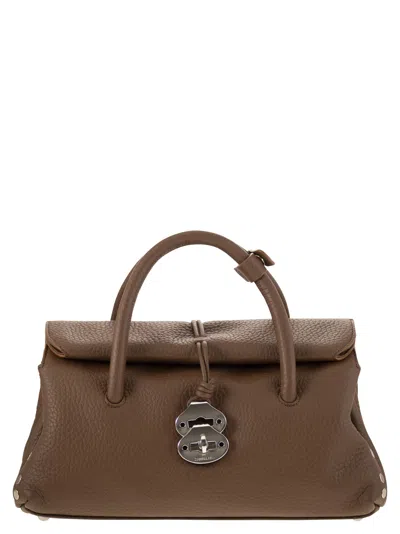 Zanellato Dotta - Grained Leather Bag S In Brown