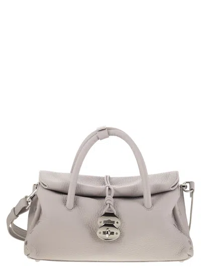 Zanellato Dotta - Grained Leather Bag S In Gray