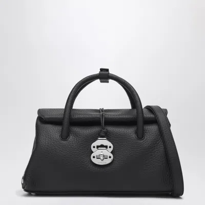 Zanellato Alma Dotta Centaur Small Brown Bag In Black