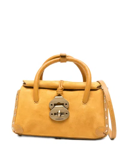 Zanellato Orange Del Doge Amaretto Dotta Baby Handbag In Brown