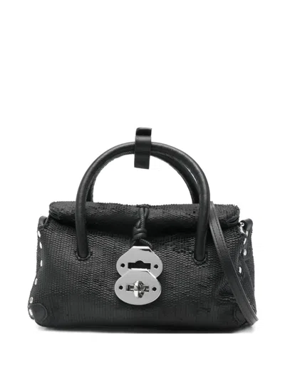 Zanellato Dotta Cbi Baby Leather Handbag In Black