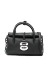 Zanellato Mini Leather Handbag Featuring Textured Finish In Black