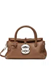 Zanellato Dotta Centauro Baby Leather Handbag In Brown