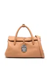Zanellato Dotta Centauro Small Tote Bag In Leather In Brown