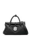 Zanellato Structured Leather Handbag With Dual Handles In Black