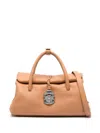 Zanellato Dotta Centauro Small Tote Bag In Leather In Neutral