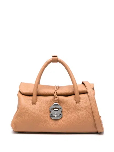 Zanellato Dotta Centauro S Leather Bag In Neutral