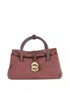 Zanellato Structured Red Calfskin Handbag With Gold-tone Clasp In Red
