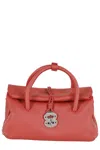 Zanellato Small Leather Handbag With Detachable Strap In Orange