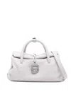 Zanellato Pebbled Texture Small Leather Handbag In Gray