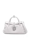 Zanellato Pebbled Texture Small Leather Handbag In Gray