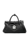 Zanellato Dotta Centauro Small Leather Handbag In Black