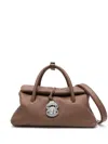 Zanellato Dotta Centauro Small Leather Handbag In Brown