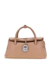 Zanellato Dotta Centauro Small Leather Handbag In Brown