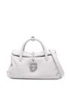Zanellato Dotta Centauro Small Leather Handbag In Silver