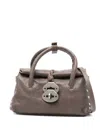 Zanellato Dotta Centauro Small Leather Handbag In Neutral