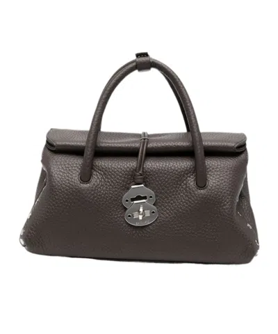 Zanellato Dotta Centauro Small Leather Shoulder Bag In Brown