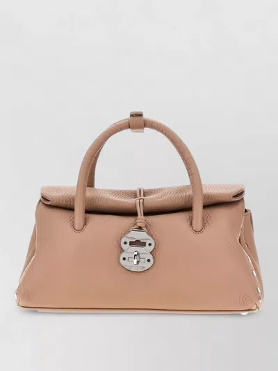 Zanellato Dotta Centauro Small Leather Tote Bag In Brown