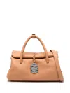 Zanellato Dotta Centauro Small Tote Bag In Leather In Brown