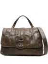 Zanellato Dotta Centauro Small Tote Bag In Leather In Brown