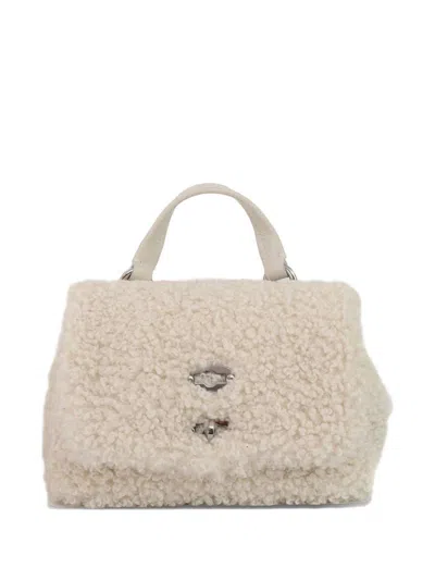 Zanellato Dotta Centauro Small Tote Bag In Leather In White