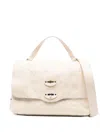 Zanellato Dotta Centauro Small Tote Bag In Leather In White