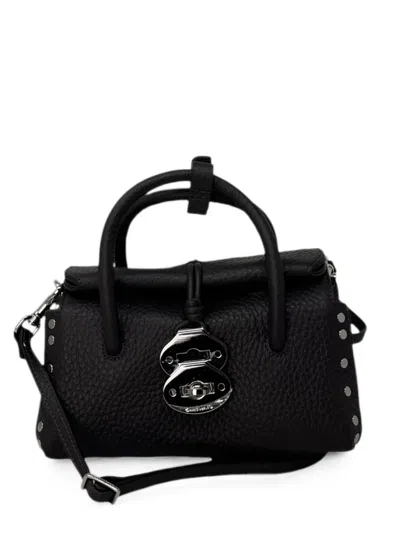 Zanellato Dotta Centauro Studded Leather Tote Bag In Black