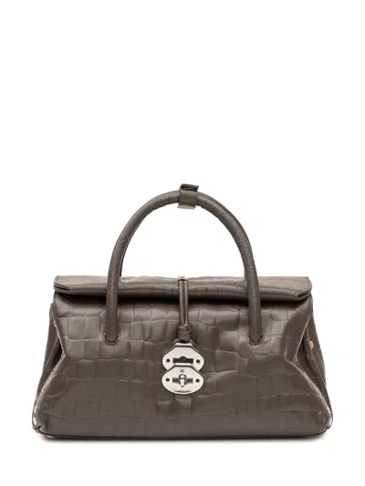 Zanellato Dotta Foulard-style 70 S Shoulder Bag In Brown Espresso