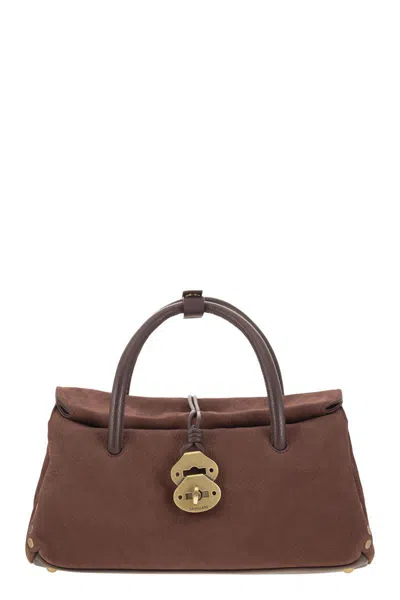Zanellato Dotta Jones - Supersoft Nubuck Bag S In Brown