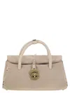 Zanellato Dotta Centauro Small Tote Bag In Leather In Sand