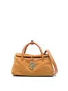 Zanellato Jones Suede Tote Bag In Brown