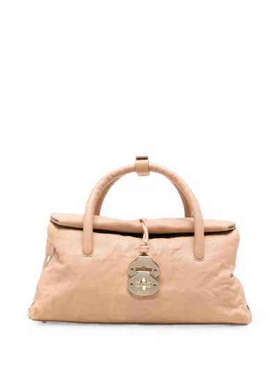 Zanellato Dotta Officina Small Leather Handbag In Neutral