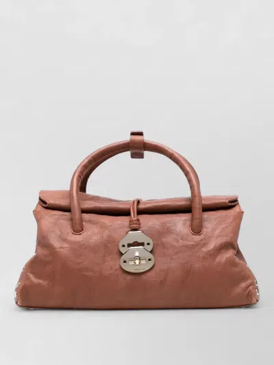 Zanellato Dotta Officina Small Leather Shoulder Bag In Brown