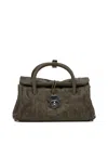 Zanellato Pleated Design Hand Bag With Detachable Strap In Green