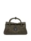 Zanellato Pleated Design Hand Bag With Detachable Strap In Green