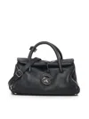 Zanellato Dotta Centauro Small Leather Handbag In Black