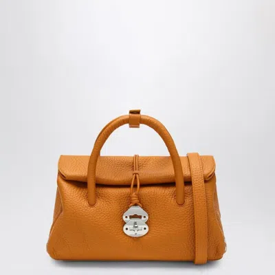 Zanellato Dotta Small Leather Bag Orange In Brown