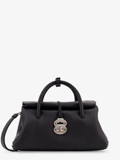 Zanellato Dotta® Small Leather Crossbody Bag In Black