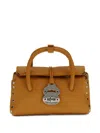 Zanellato Dotta Small Tote Bag In Grained Texture Leather In Orange