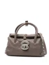 Zanellato Dotta Centauro Small Leather Handbag In Neutral