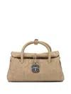 Zanellato Pleated Design Hand Bag Studs In Brown