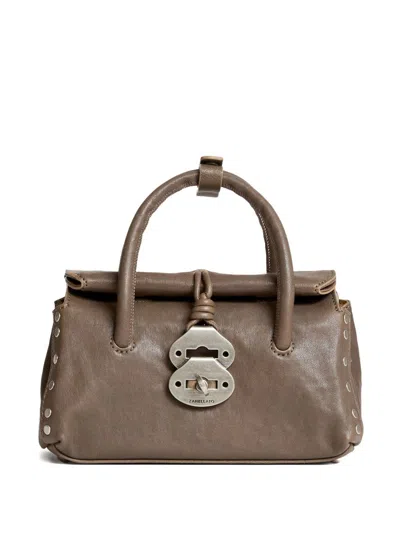 ZANELLATO ZANELLATO DOTTA TABACCO BABY SMALL LEATHER HANDBAG