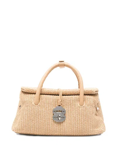Zanellato Dotta Vimini Small Handbag In Neutral