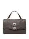 Zanellato Double-clasp Studded Shoulder Bag