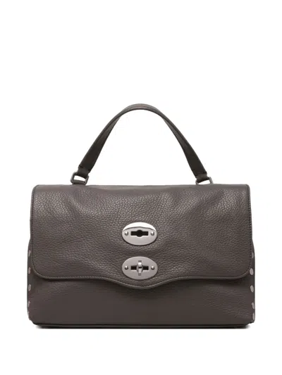 Zanellato Double-clasp Studded Shoulder Bag