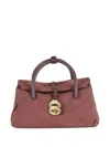 Zanellato Dotta Centauro Small Tote Bag In Leather In Red